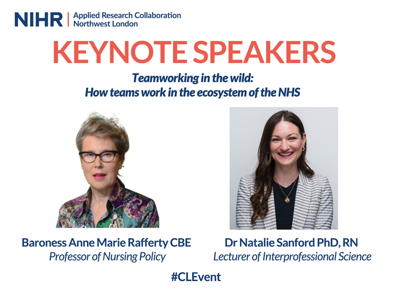 ARC_NWL's tweet photo. 🗣️We are delighted to announce that at our upcoming #CLEvent on 15 May @AnneMarieRaffer and @NatalieSanford, will join us as keynote speakers.
🤝 The talk is titled:
‘Teamworking in the wild: How teams work in the ecosystem of the NHS’
🔗 Register:
https://t.co/hDmi2lJequ https://t.co/dkaUqPic5e