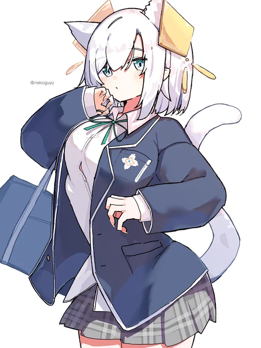 #マル描いてちょんっ にゃんこ制服アルス