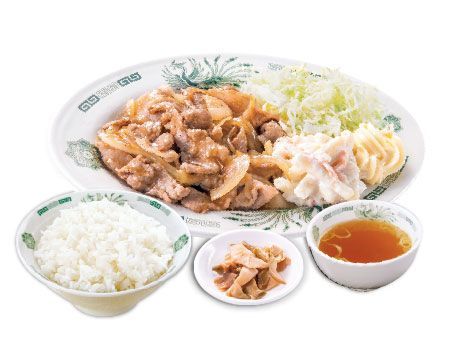 生姜焼き定食 バランス◎！ 生姜焼き定食🍖🍚】 甘辛い生姜ダレが食欲をそそる【生姜