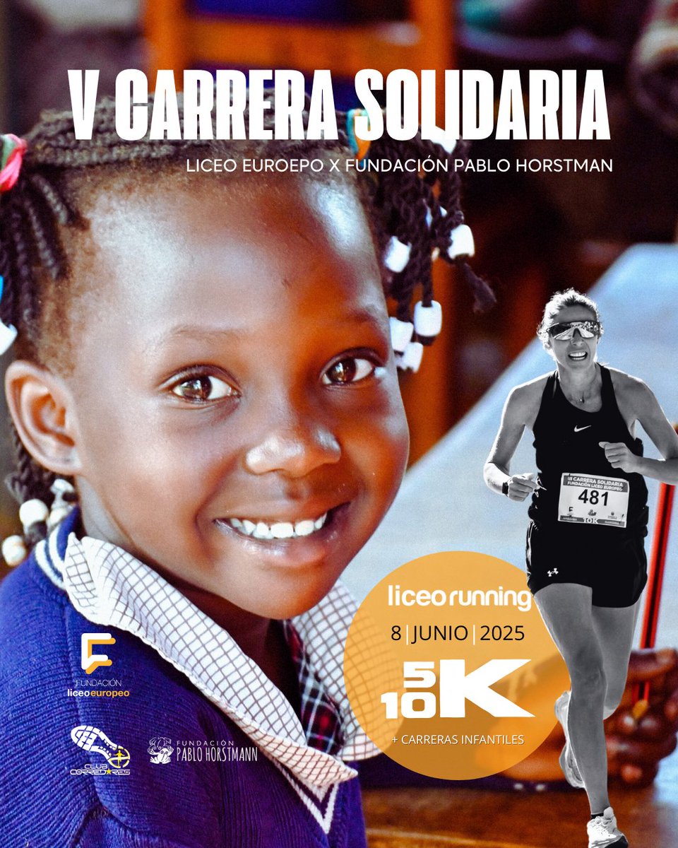 🏃‍♂️ Get ready to run for a cause! 🏅

On June 8, join us for the V Liceo Europeo Charity Run

📍 Register

--

🏃‍♂️ ¡Corre por una buena causa! 🏅

El 8 de junio celebramos la V Carrera Solidaria Liceo Europeo

📍 Inscríbete

carreraliceoeuropeo.com