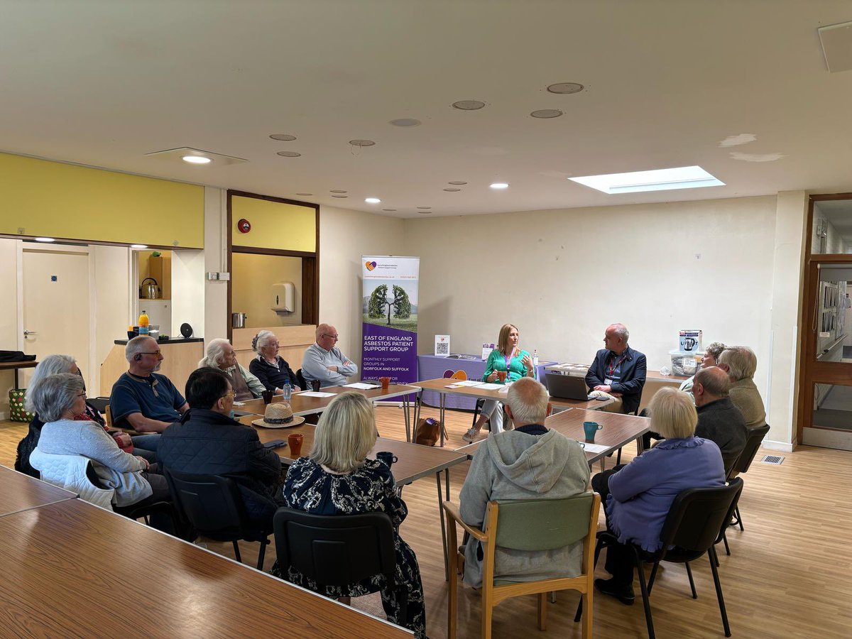 East of England Asbestos Patient Support Group (@eeasbestos) on Twitter photo Huge thanks to Glenn Hubbard from Suffolk Wellbeing for an insightful talk on the support available for stress, anxiety & low mood π§ π¬ Free help incl. 1-1 therapy, workshops & more!
βοΈ 0300 123 1503
π wellbeingnands.co.uk
Happy Easter from <a href="/EEAsbestos/">East of England Asbestos Patient Support Group</a>! π£ See you in May! π§‘ Huge thanks to Glenn Hubbard from Suffolk Wellbeing for an insightful talk on the support available for stress, anxiety & low mood π§ π¬ Free help incl. 1-1 therapy, workshops & more!
βοΈ 0300 123 1503
π wellbeingnands.co.uk
Happy Easter from <a href="/EEAsbestos/">East of England Asbestos Patient Support Group</a>! π£ See you in May! π§‘
