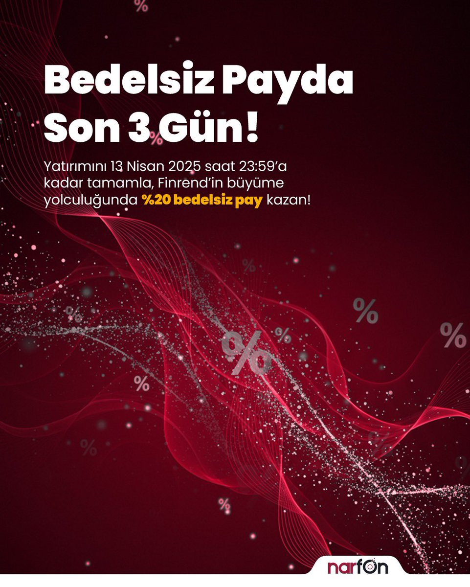 🗓️ Bedelsiz Payda Son 3 Gün!

Yatırımını 13 Nisan 2025 saat 23:59’a kadar tamamla, <a href="/finrend/">Finrend</a> ‘in büyüme yolculuğunda %20 bedelsiz pay kazan!