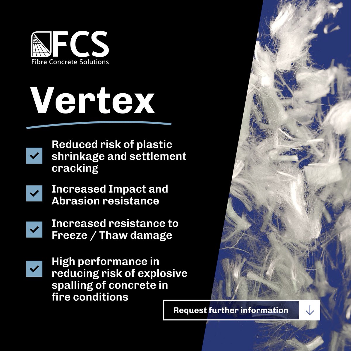 Vertex Micro Polypropylene Fibres offer unmatched benefits in secondary reinforcement for residential, commercial, &amp; industrial projects: ll.ink/GCmQiG 

📏 Available in 6 &amp; 12mm
⏰ Time-saving, rustproof &amp; non-magnetic
🌉 Tunnels, bridges, precast, sea defences, &amp; more