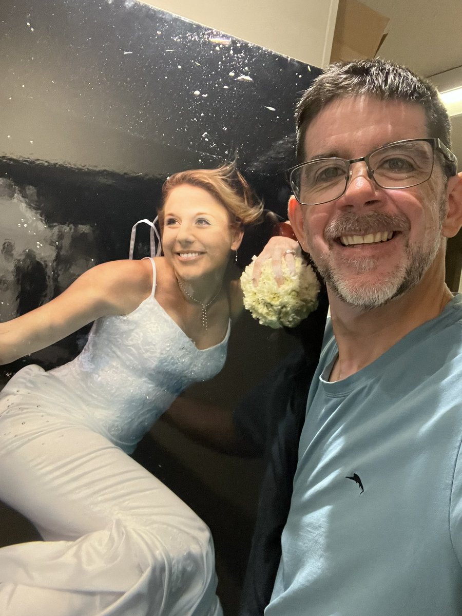 My client in her wedding dress underwater!