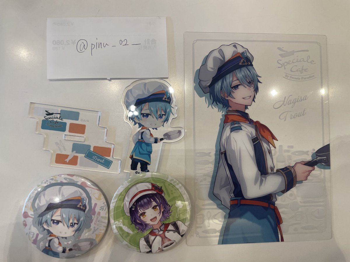 pinu_02__'s tweet photo. 【交換】にじさんじ Speciale すぺしゃーれ スイパラ 缶バッジ ミニアクリルスタンド クリアカード

譲：🐟🍴各種、🥗缶バッジ

求：🍰🧁同種＞異種

本日広島市内での交換＞16日以降都内手渡し＞郵送 希望です。
お気軽にお声かけください。 https://t.co/hZJwrByy7L
