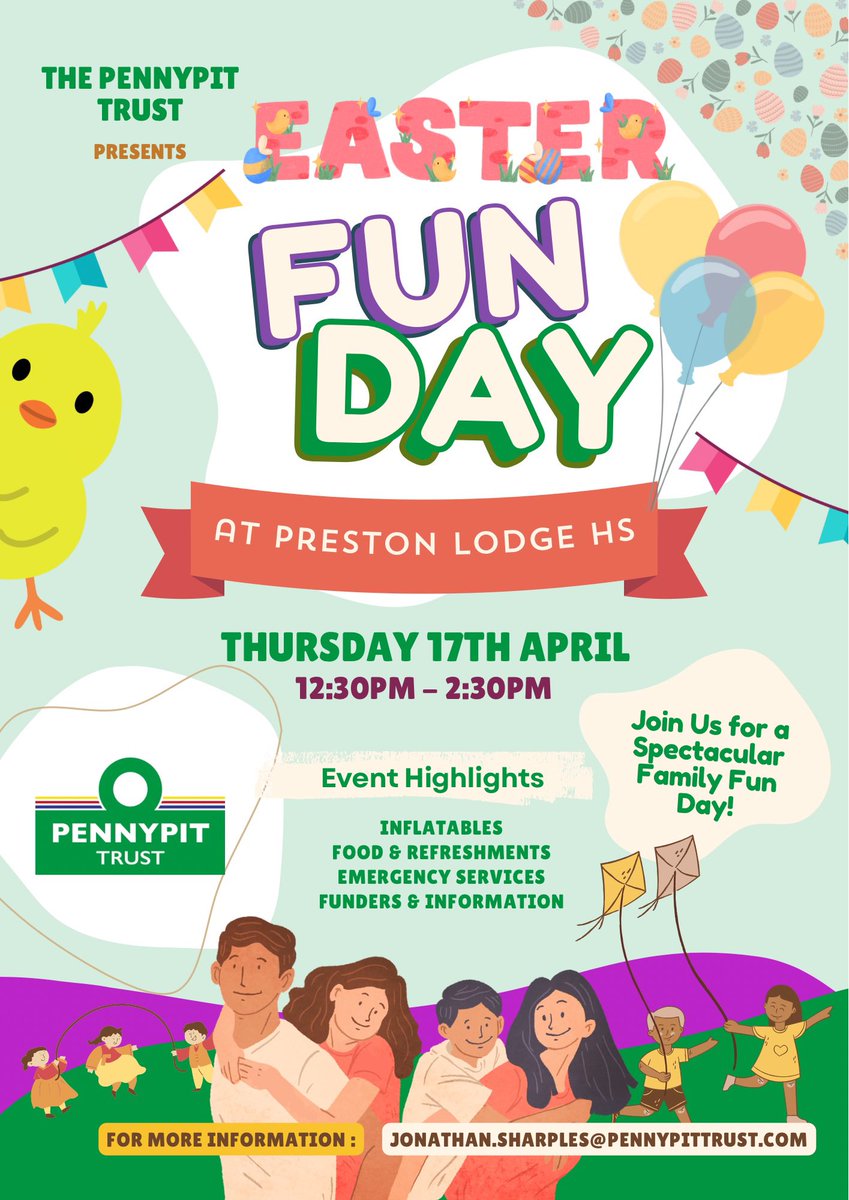 We are holding an Easter fun day next Thursday celebrating the work we do at The Pennypit Trust for our local community in tackling inequalities including holiday hunger with our lunch club programmes 🥕🍓

#HealthyHappyCommunities #TacklingInequalities #TacklingHolidayHunger