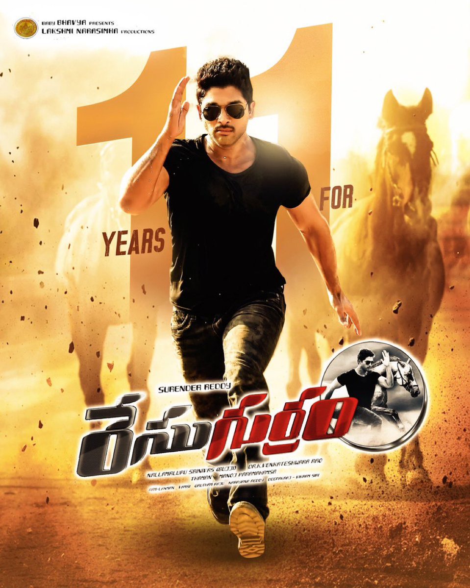 MusicThaman's tweet photo. One Of my Favvv Albums 🔥🔥🔥🔥🔥🔥🔥
&amp; BGM Score  My First With Our @alluarjun gaaru 
@DirSurender #Bujji ( prod ) 💥💥💥💥💥💥
#Racegurram 
#11yearsOfRacegurram https://t.co/4yanr5jahd