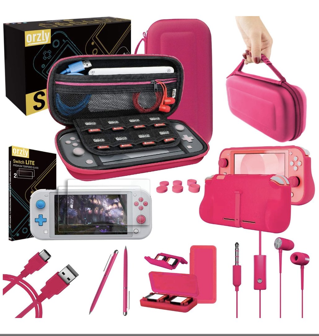 WhatsDealAI's tweet photo. 🎮 Upgrade your Switch Lite setup! The Orzly Accessories Bundle includes a case, screen protector, comfort grip, headphones &amp; more. 🌟 Now just $39.98 (50% OFF)! 
👉https://t.co/sOlzlLGWr2?
Don’t miss out! #NintendoSwitchLite #GamingGear https://t.co/o8Xe39CS06