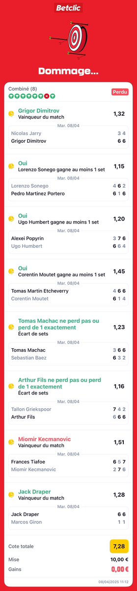 jsjsjs344782's tweet photo. @Betclic #LuckyLoser https://t.co/s0mYVrU5Gv