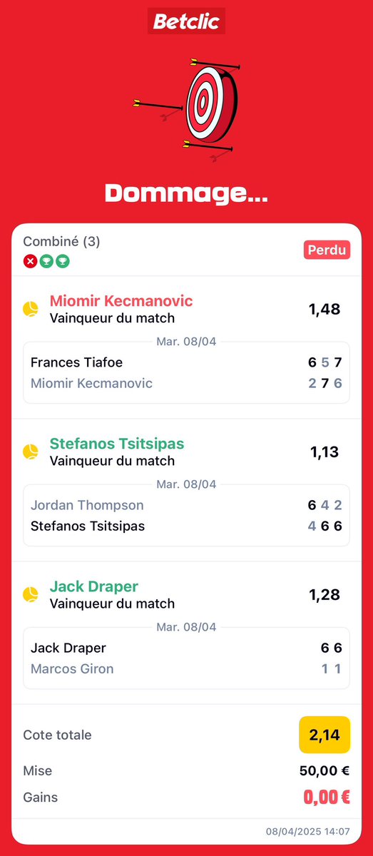 jsjsjs344782's tweet photo. @Betclic #LuckyLoser https://t.co/s0mYVrU5Gv