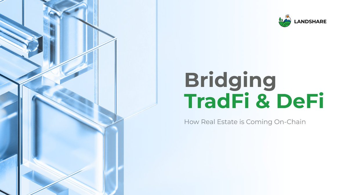 Landshareio's tweet photo. #TradFi meets #DeFi — and Real Estate is the Bridge 🌉

We’ve just released a deep-dive article on how real estate is coming on-chain — unlocking new opportunities for everyday investors by merging stable, income-generating properties with powerful DeFi tools like:

✅ Staking & LP rewards
✅ Real estate-backed lending
✅ Yield farming via Vaults
✅ NFT-powered yield multipliers

This is more than a trend — it’s a financial revolution where real-world utility meets #Web3 innovation.

📖 Read the full breakdown: https://t.co/mgIdbjveb5
