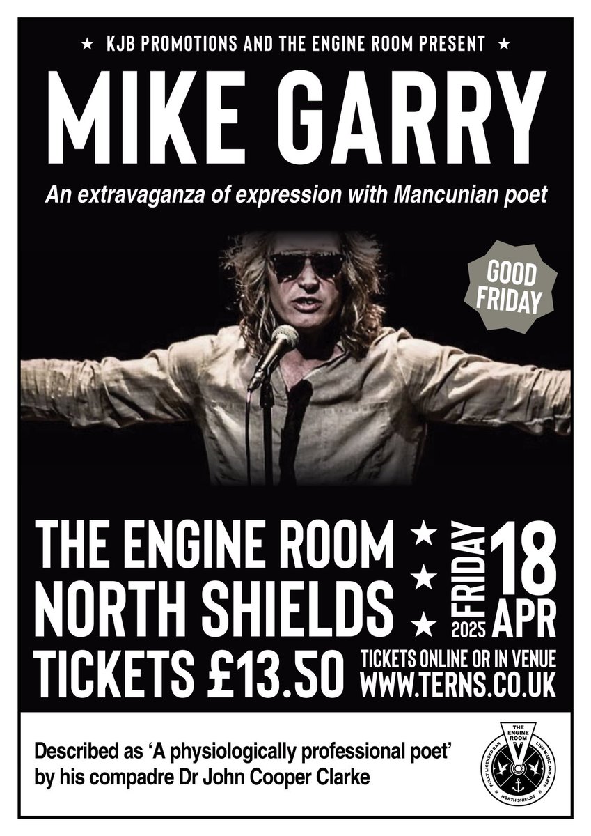 I love this part of the world. 
I ask people for directions purely to listen to their voice. Talking and singing at the same time.
A week today.
Good Friday for most but great Friday if you come to the show.