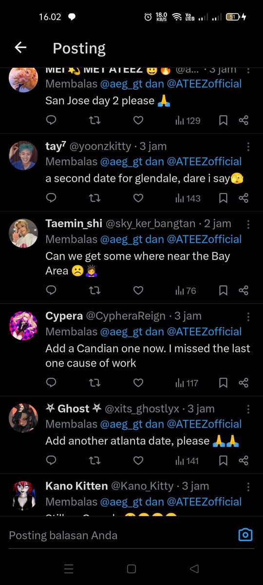 Pada dahulu kala, sebelum TTL Finale diumumkan, SEAtiny pernah meminta pengumuman jadwal ASIA tour, tp yuestiny n yuroptiny bilang, bahwa ateez butuh istirahat....
Tapi sekarang, teman2 ini justru minta semua stops ditambah 🥹 sungguh double standart sekali
