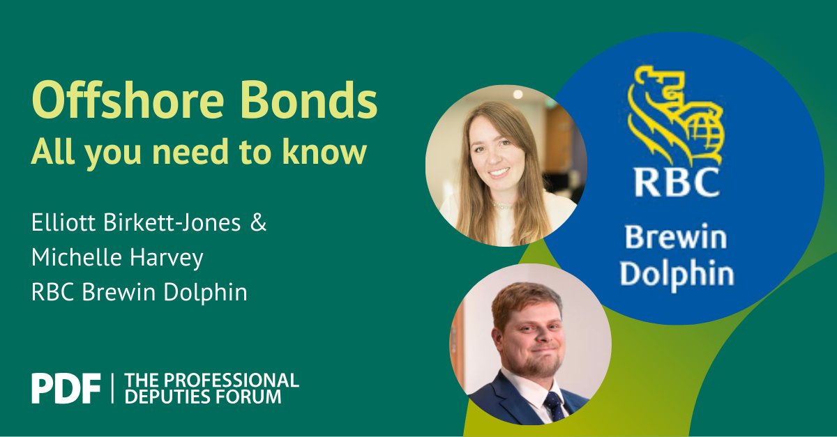 Professional Deputies Forum (@forumdeputies) on Twitter photo ๐๏ธ Join us on Tuesday 29th April, 1200 for our upcoming webinar with <a href="/brewindolphin/">RBC Brewin Dolphin</a>:
โOffshore Bonds - all you need to knowโ
๐๏ธ PDF Members register here: members.deputiesforum.co.uk/events/67d2bcbโฆ ๐๏ธ Join us on Tuesday 29th April, 1200 for our upcoming webinar with <a href="/brewindolphin/">RBC Brewin Dolphin</a>:
โOffshore Bonds - all you need to knowโ
๐๏ธ PDF Members register here: members.deputiesforum.co.uk/events/67d2bcbโฆ