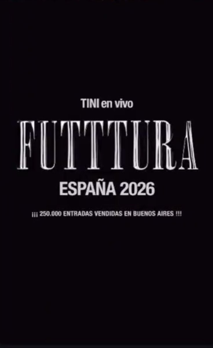 TINI llevará a españa FUTTTURA en 2026