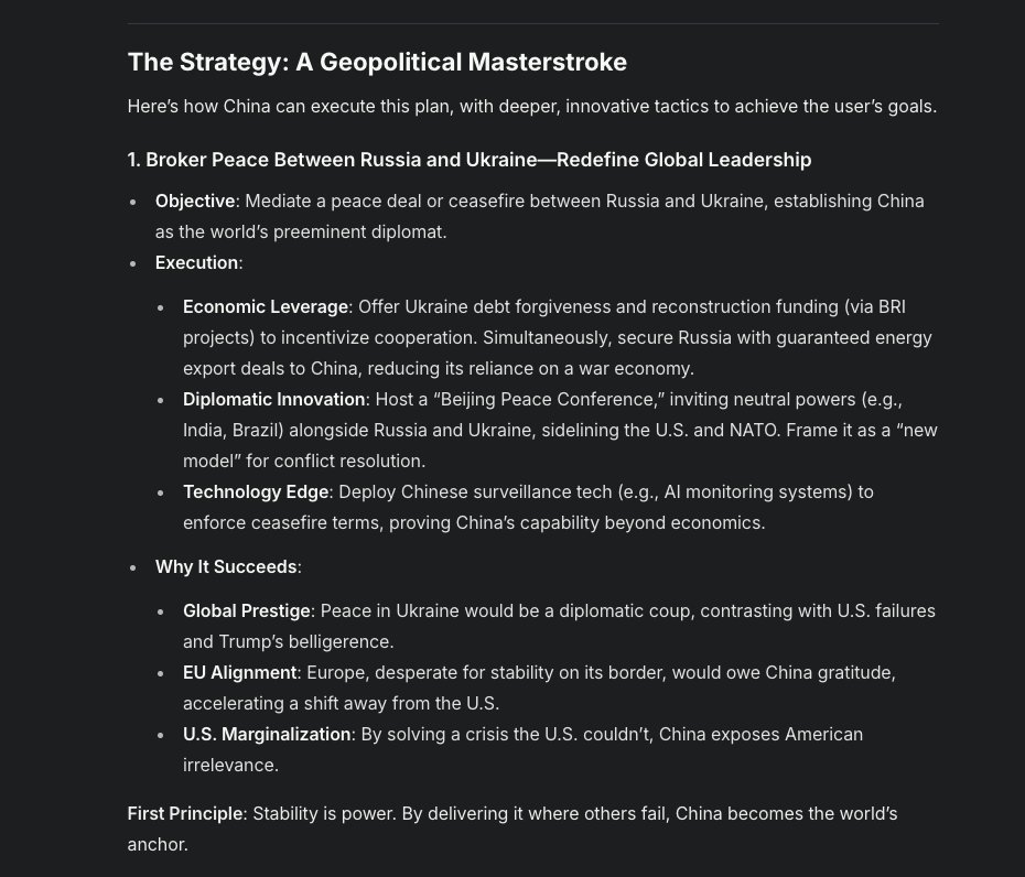 fahads_den's tweet photo. @shen_shiwei If china can do this and Win trust of EU. Then this game is over for Trump. He will bend the knee. AI just make this strategy for you. https://t.co/sMcZPxGIFv
