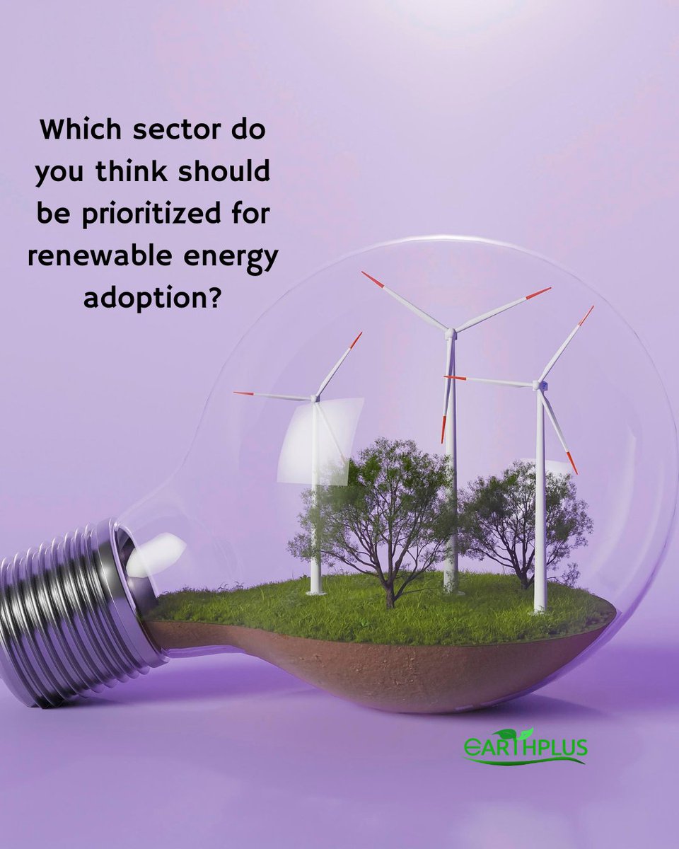 earthplusafrica's tweet photo. Which sector do you think should be prioritized for renewable energy adoption?

o Households
o Schools &amp; education centers
o Small businesses
o Healthcare facilities

Please, let's know your view in the comment section.

#RenewableEnergy
#TheWayToGo
#earthplus
#esn https://t.co/xXhv68D4jG
