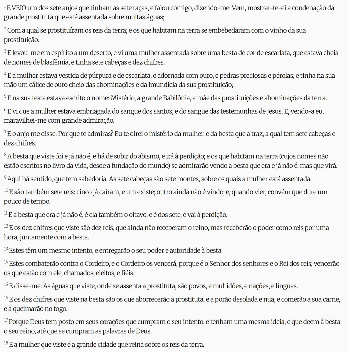 Jair47240183's tweet photo. Apocalipse 17 - Almeida Revista e Corrigida - ARC,1969
https://t.co/Lei8pZz8ZT
#Bíblia #BíbliaARC #ARC #Apocalipse #Apocalipse17 #Ap17 #símbolos #prostituta #meretriz #julgamento #besta #chifres #reis #cidade #rpSp #LEIA_A_BÍBLIA #ESTUDE_A_BÍBLIA #CONHEÇA_A_BÍBLIA @bibliaonline https://t.co/QeVDIdVYvh