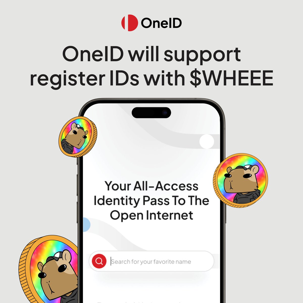 useOneID's tweet photo. π’ Wheee-lly good news! π¨
You can now use $WHEEE to register your identity on OneID β joining #C98 and $VIC as official fuel for your on-chain personality.
But heads up:
If you want a β.wheeeβ ID, thereβs no shortcut β itβs $WHEEE or nothing. Gotta keep it wheee π
#UseOneID #Wheeester