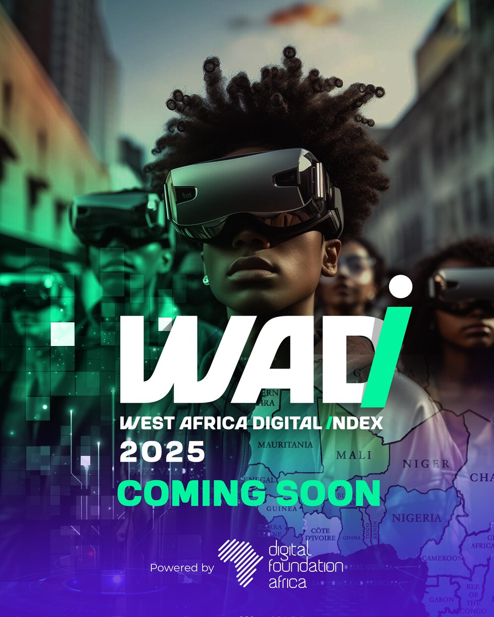Digitalfdn's tweet photo. Get ready! The West Africa Digital Index 2025 is launching soon! 📊
An upgraded successor to the West Africa Digital Competitiveness Index, WADI 2025 offers enhanced insights into the region's digital pulse.
Follow us for updates!
#WADI2025 #WestAfrica #DigitalIndex #Tech #Data https://t.co/OMI89L75qj