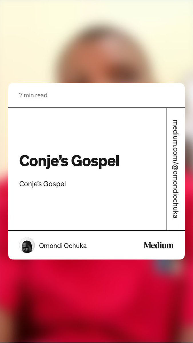 OmondiOchuka's tweet photo. For Friday #ThinkPod read, give Achieng’ a big love ❤️
“Conje’s Gospel” by Omondi Ochuka https://t.co/TR1ug0P2SQ https://t.co/nAeVsUapL3