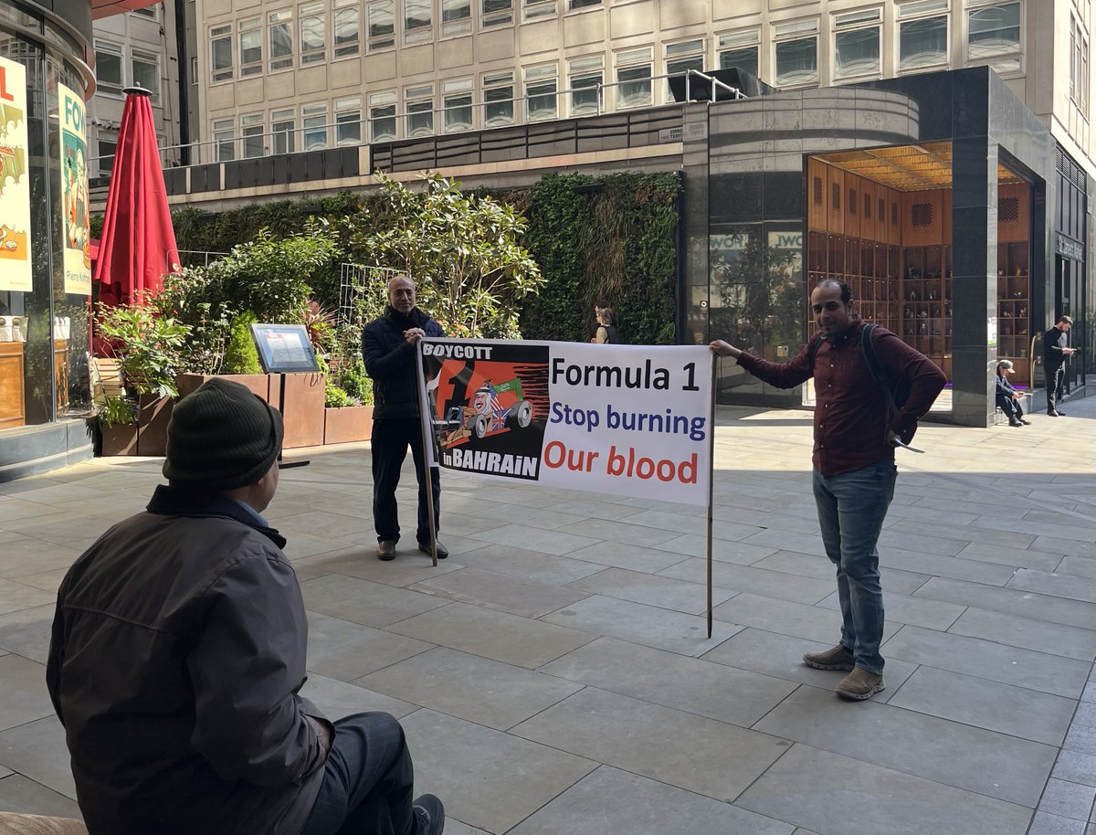 Outside F1 HQ in London's St James yesterday.