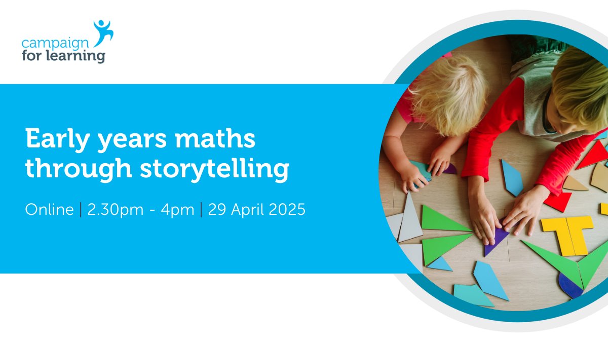 There are a limited number of places left on our early years maths through storytelling training session. We're looking for London based organisations to pilot an innovative new family learning programme.

Register your interest: bit.ly/4bJIzgH