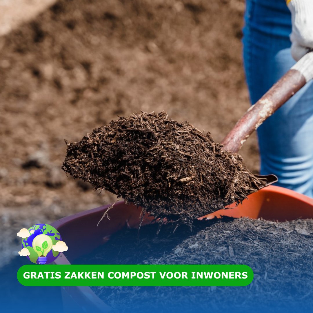 ❗❌✋COMPOST IS OP ! 
De actie is een groot succes, want de zakken zijn vergeven. Het heeft geen zin meer om naar de gemeentewerf te komen voor compost.