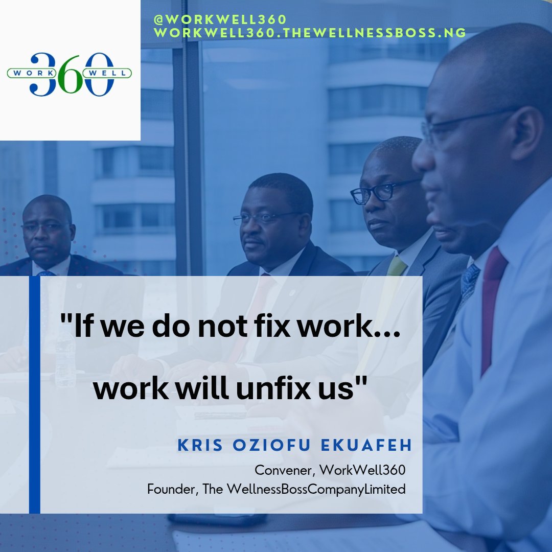 workwell360's tweet photo. WHAT IS OUR WHY? 🤔🤷🏽‍♀️
#WorkWell360 exists because we believe it’s time to fix the way we work—holistically.
To shift the focus from toxic hustle to sustainable wellness, from survival mode to thriving.

This November in Lagos, we scale this movement that has already begun 🩵😊💙 https://t.co/EzgwGUNHj4