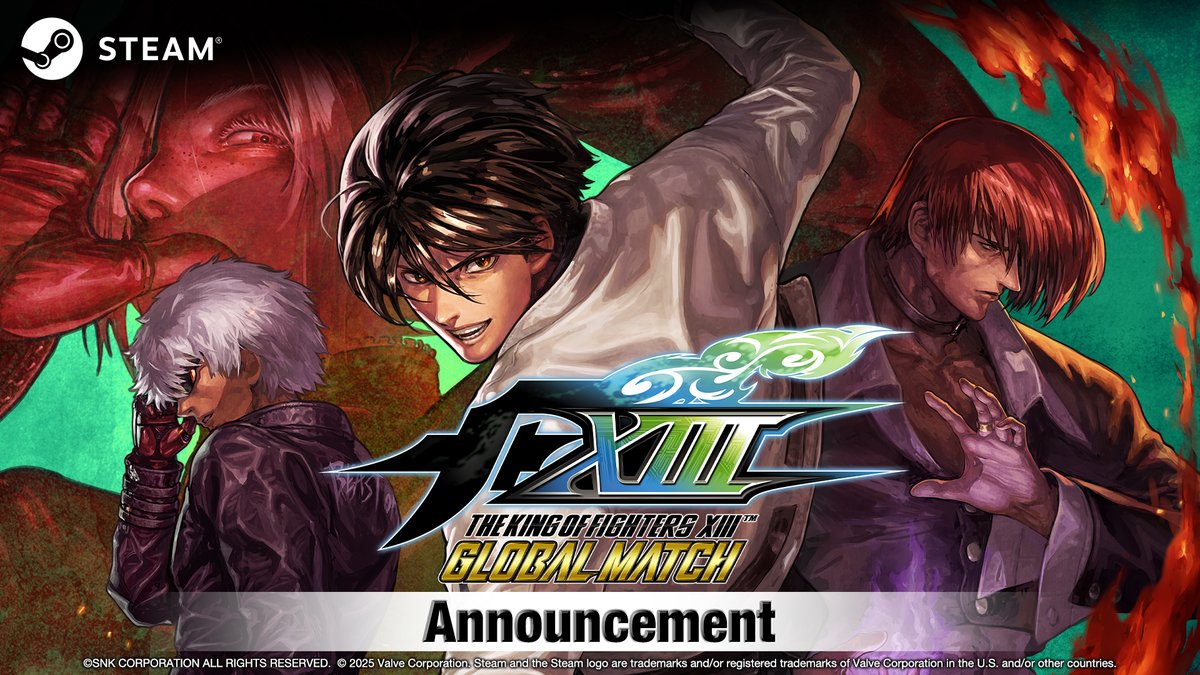 SNKPofficial's tweet photo. Regarding THE KING OF FIGHTERS XIII GLOBAL MATCH (Steam Version) update

Thank you for your continued support of THE KING OF FIGHTERS XIII GLOBAL MATCH. 
We sincerely apologize for the inconvenience and trouble caused to our players. 

We will be releasing an update patch addressing the following issues on Tuesday, April 15, 2025 at 7 AM UTC.
We are actively investigating and working to resolve further issues.

Once again, we apologize for the inconvenience caused and appreciate your patience and understanding.

For more details, please check the link below.
🔗https://t.co/l3acfB60zM

#KOF13 #KOFXIII #KOFXIIIGM