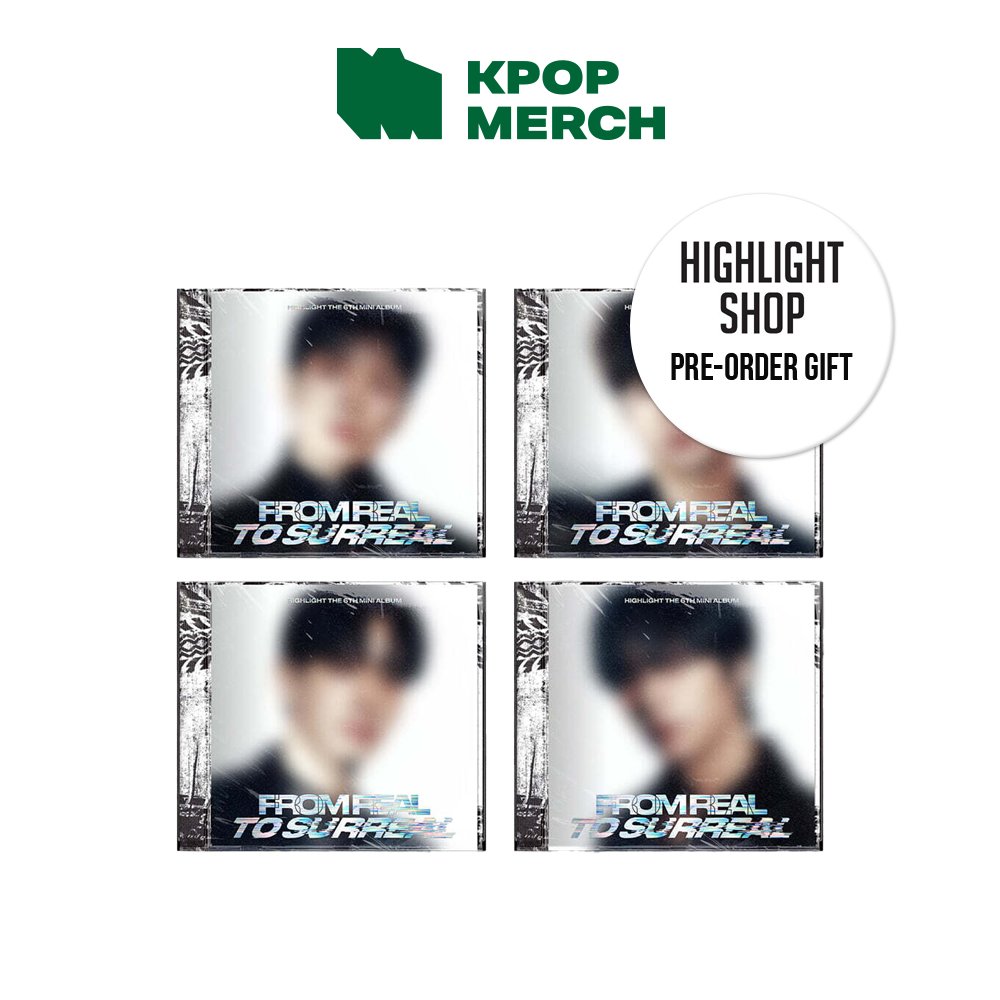 KpopmerchShopee's tweet photo. ◈(Official Shop POB) Highlight - 6th Mini Album [ From Real to Surreal ]◈

🎁Official Shop POB: Selfie photocard 1out of 4

Order Here 
>>https://t.co/hIUSTI9pMn

#KpopmerchShopee #highlight https://t.co/FbwbGWQauM