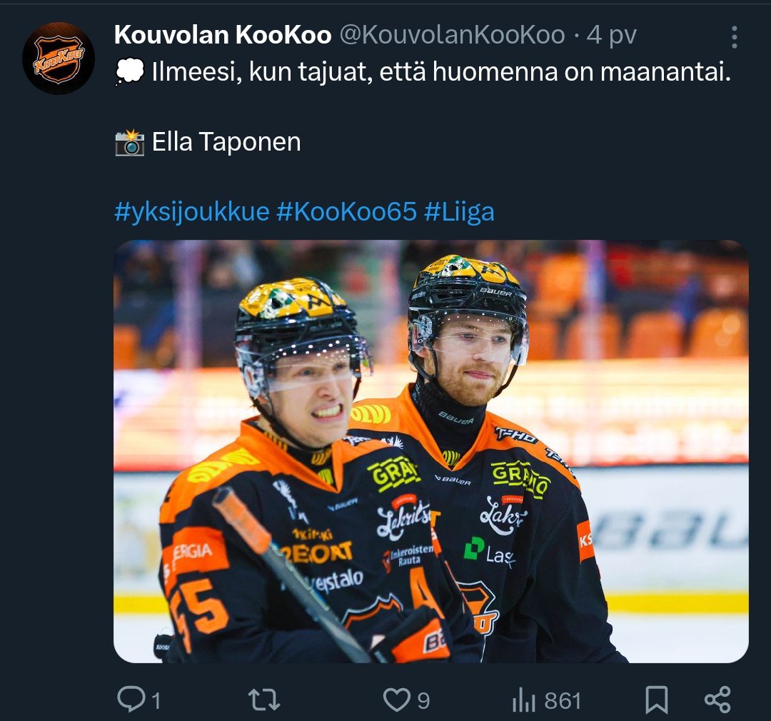 juhatoro's tweet photo. @VirtanenTatu @MikkelinJukurit On ainakin yksi meemi mittatikuksi postattu 😁 https://t.co/x3bwFFkomc