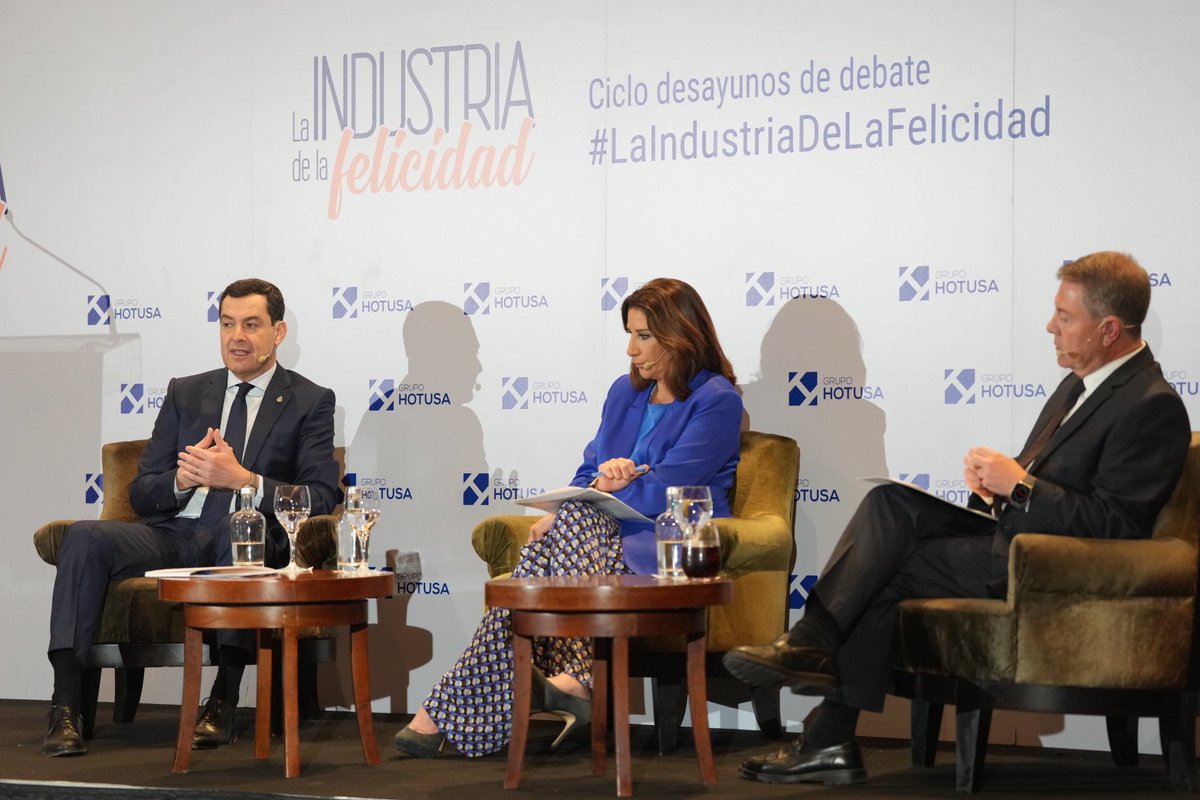 <a href="/JuanMa_Moreno/">Juanma Moreno</a> <a href="/TurismoAND/">Consejería de Turismo y Andalucía Exterior</a> <a href="/Hotusa/">Grupo Hotusa</a> 🗣<a href="/JuanMa_Moreno/">Juanma Moreno</a>: Desde Europa debemos ser firmes frente a los aranceles de EEUU, ya que somos un mercado fundamental. 

Tenemos que actuar de manera unida, con firmeza y con una diplomacia activa.

👥 Durante el coloquio, #LaIndustriaDeLaFelicidad, junto a <a href="/garciapage/">Emiliano García-Page</a>.