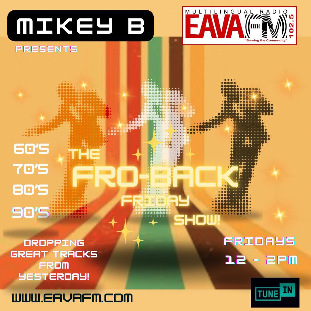 BiG!…Big Inclusion Group CiC Leicester (@biginclusion) on Twitter photo Don't miss the Fro-Back Friday Show 12-2pm every Friday with Mikey B only on EAVA FM 102.5  Dropping your favourite  tracks from the 60s 70s 80s & 90s!  Tune in to Join in!!  eavafm.com  #community #music #memories Don't miss the Fro-Back Friday Show 12-2pm every Friday with Mikey B only on EAVA FM 102.5  Dropping your favourite  tracks from the 60s 70s 80s & 90s!  Tune in to Join in!!  eavafm.com  #community #music #memories