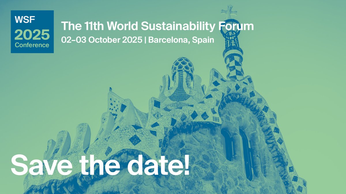 🌍 WSF11 – Call for Abstracts is NOW OPEN! 🚀

Join The 11th World Sustainability Forum and present your research on sustainability, climate resilience, and environmental systems to a global audience!

📅 Conference: 2–3 October 2025 | Barcelona, Spain 
📝 Submit your abstract