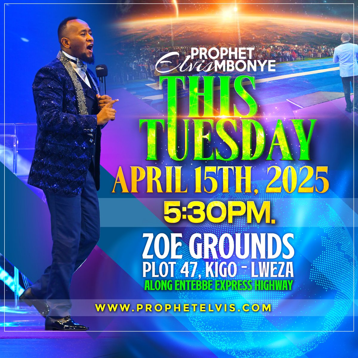 Prophet_elvis's tweet photo. Prophet Elvis Mbonye this Tuesday April 15, 2025 5:30 pm at Plot 47 Kigo Lweza, Kampala Uganda.
📍https://t.co/pRyYT597ny
#ProphetElvisMbonye https://t.co/FvBc6OsAs2