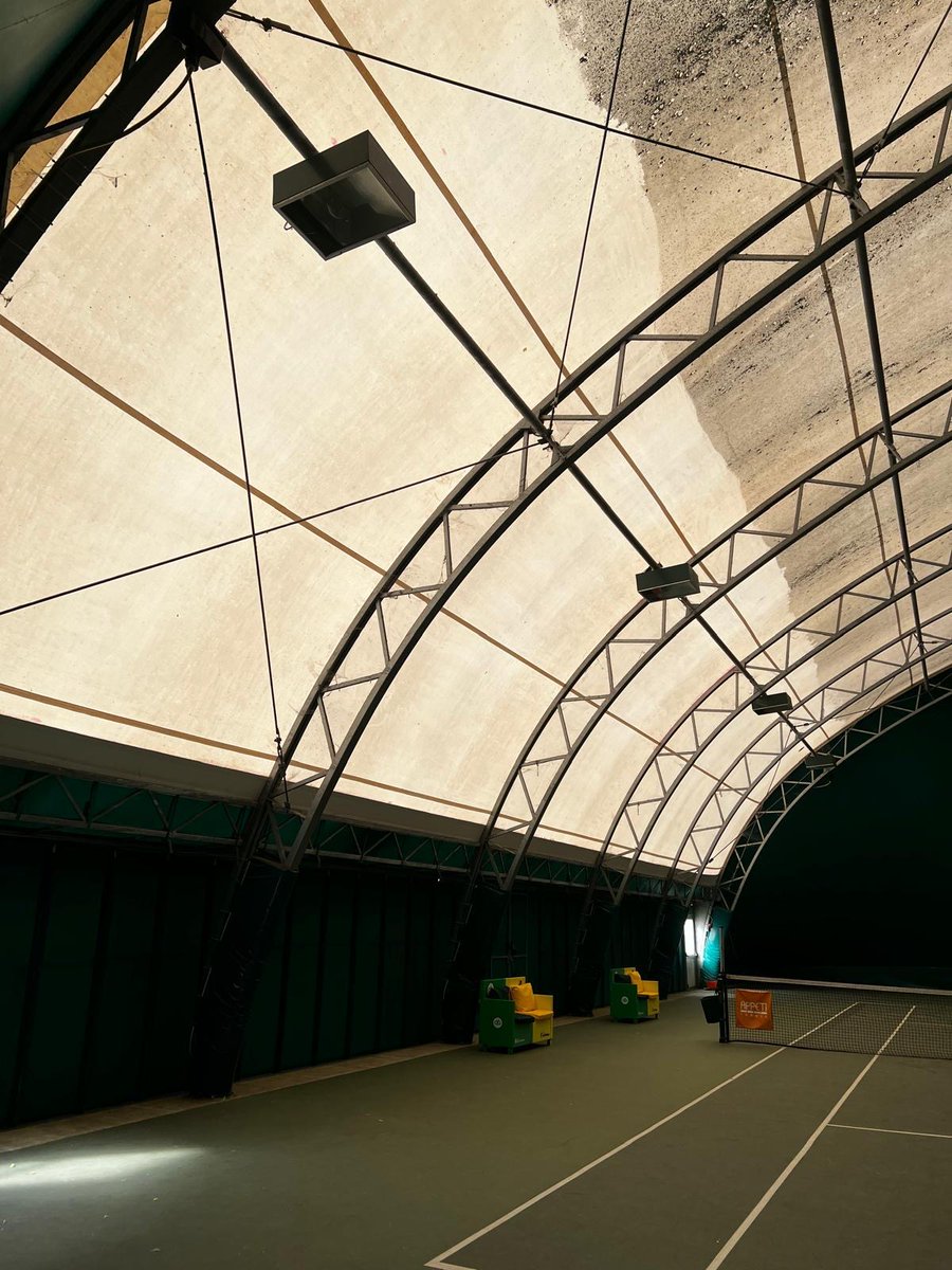 20yrs after installation, this dome at <a href="/appetitennis/">Appeti Tennis</a> is going strong &amp; the sport is thriving thanks to their relaxed approach, which makes #tennis more accessible to everyone in the community.  The structure has never had a service but it definitely needs a good spring clean!