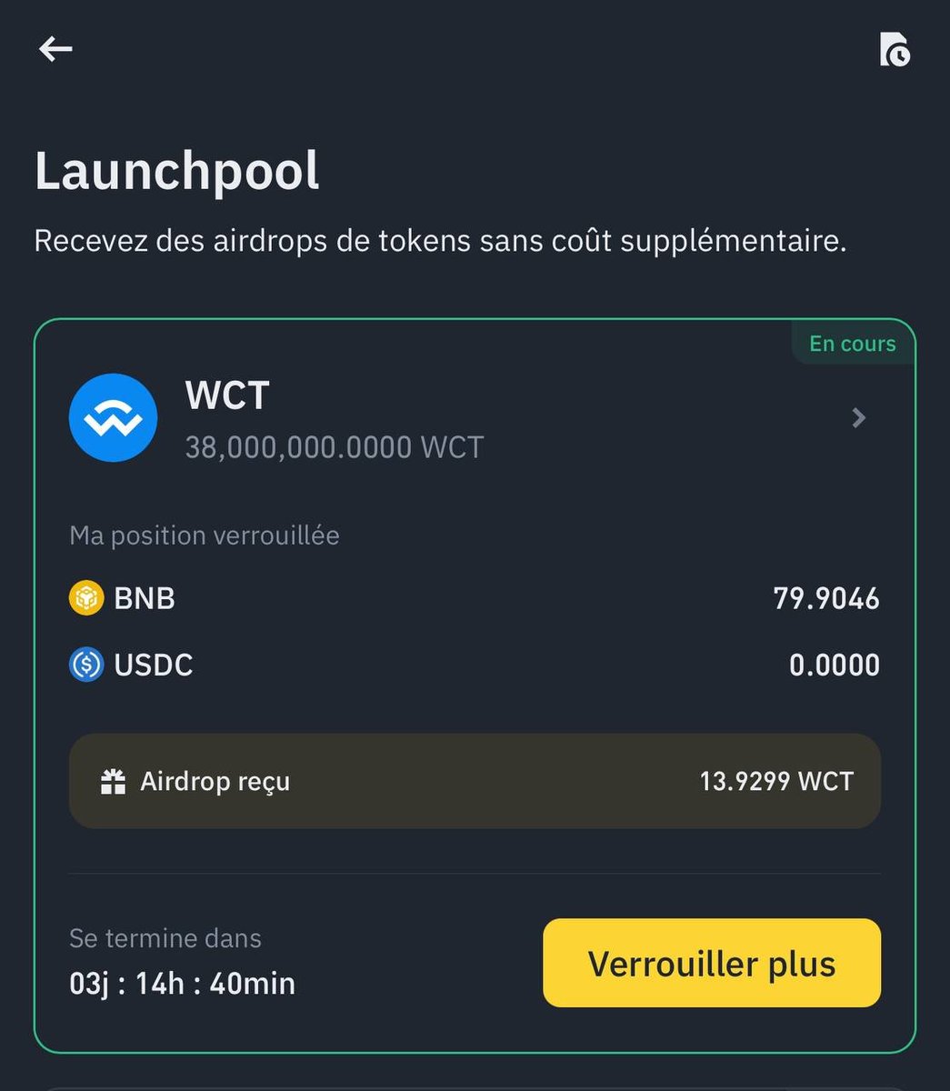 cryptosNF's tweet image. [MINI THREAD LAUNCHPOOL BINANCE]📚 #ads 

 Comme vous le savez les launchpool c&apos;est pour moi
@LeBinanceFR

Et cette nuit s&apos;est lancé le nouveau basé sur le projet @WalletConnect 

Et son token $WCT d&apos;une durée de 4j !  (il reste 3 jours et 14h actuellement !)  

Vous pouvez…