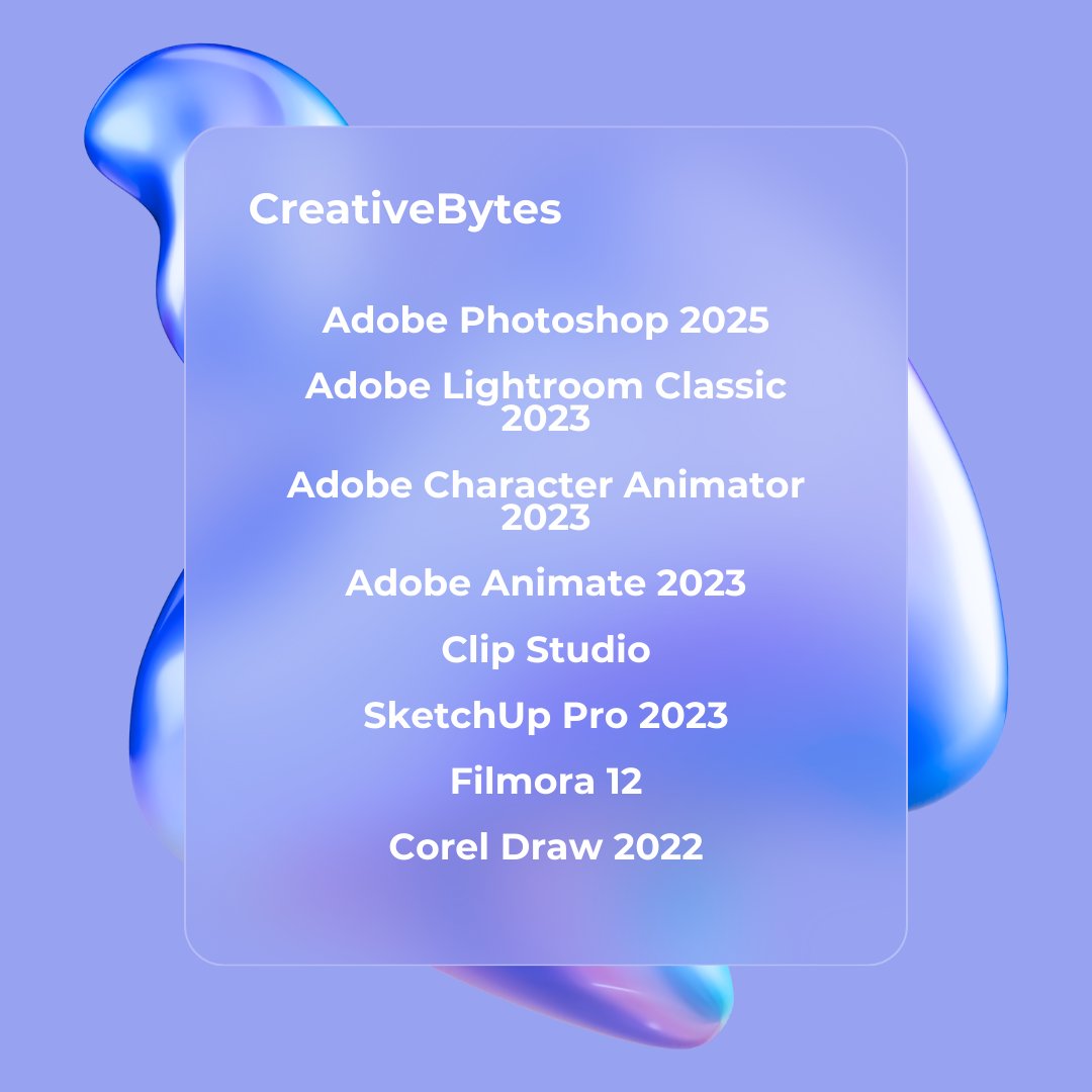 CreativeBytes_'s tweet photo. Dm us now
.
.
.
#Adobe #Photoshop #LightroomClassic #CharacterAnimator #Animate #ClipStudio #SketchUpPro #Filmora #CirelDraw #Artist #Editor #Photographer #Videographer  #Youtuber #Vlogger #Cinematography #UiDesign #UxDesign #Logo #GraphicDesigner #GraphicArtist #DigitalArtist https://t.co/wmHgpGZ0Ae