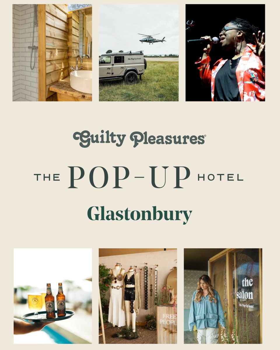 Guilty Pleasures are part of <a href="/thepopuphotel/">The Pop-Up Hotel</a> line up for Glastonbury 2025. Catch us on the Triangle stage on Thursday 26th June. Bringing the Pop poolside in the afternoon ☀️
