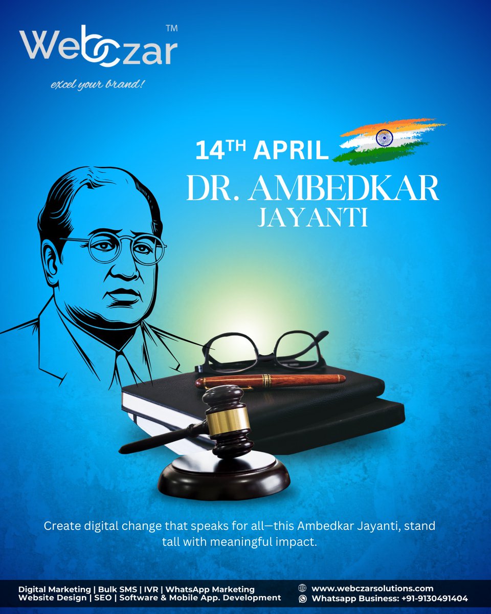 webczarsolution's tweet photo. 🌐 Create Digital Change That Speaks for All 💙
This Ambedkar Jayanti, stand tall with meaningful impact—build platforms, campaigns, and ideas that echo equality, empowerment, and inclusion.
Because true innovation uplifts every voice. ✊🏽✨

📞 Call Us Now: 9130491404 https://t.co/Bh1YYORDKN