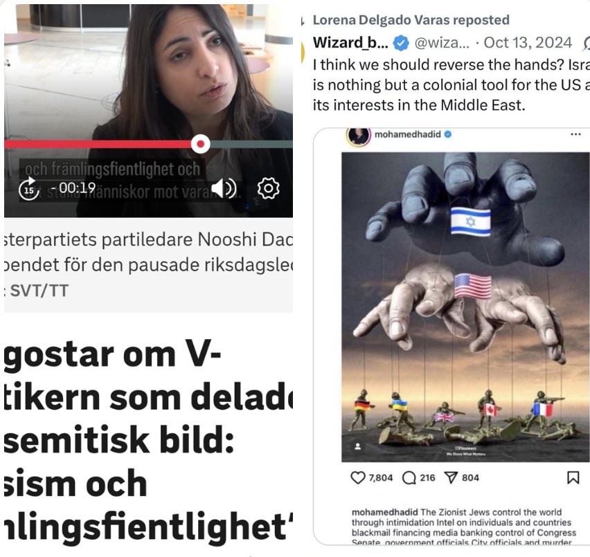 How can the Left Party <a href="/vansterpartiet/">Vänsterpartiet</a> ever confront antisemitism in its ranks when the party leader doesn’t even mention the word, when it’s right in front of her, waving its hands?! 🙌🏼