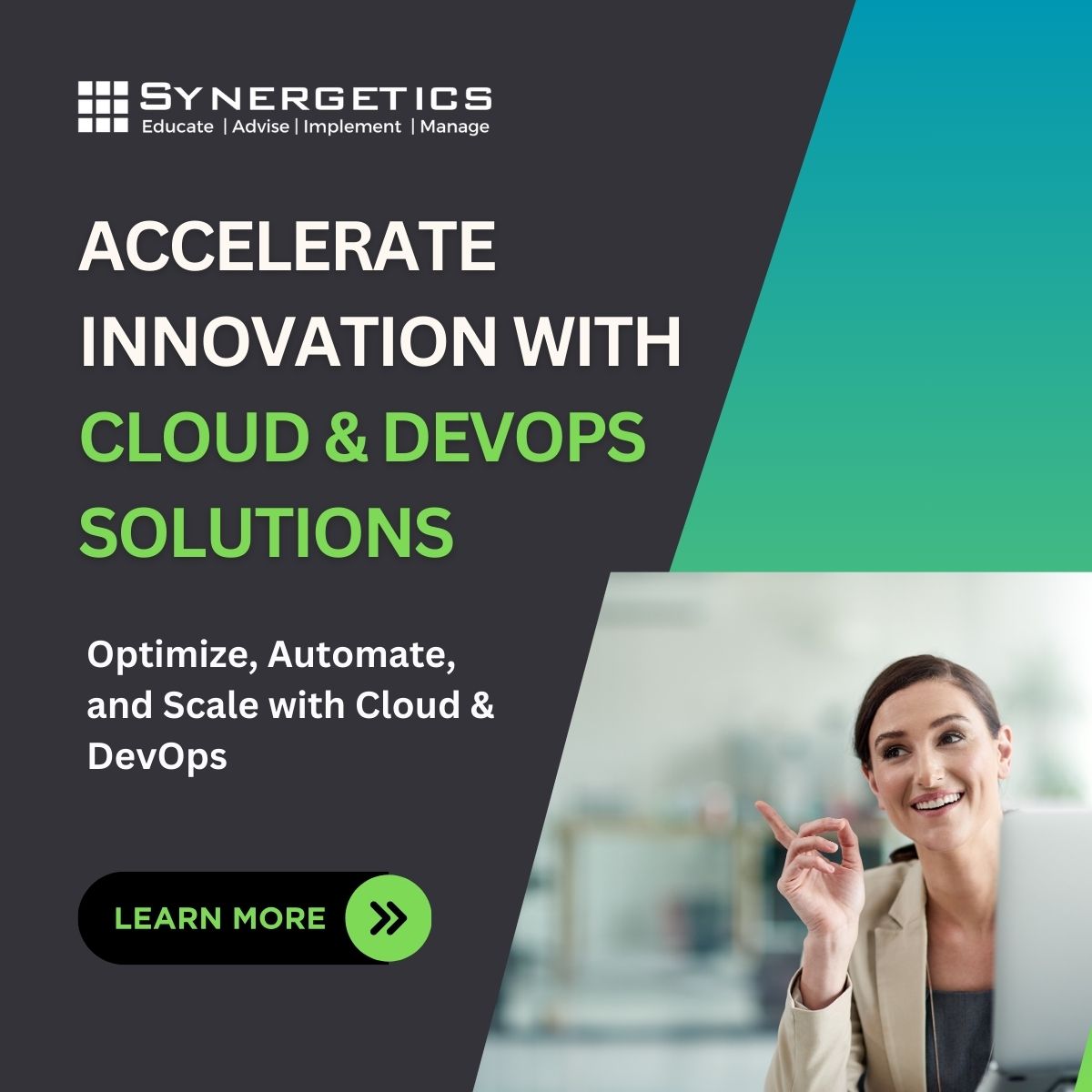 Accelerate innovation with cutting-edge Cloud and DevOps solutions that streamline development, boost deployment speed, and enhance scalability. 
Visit:- synergetics-india.com/corporate/prac…
#CloudComputing, #DevOps, #InnovationAccelerated
 #CloudSolutions, #AgileDevelopment
#DevOpsCulture,