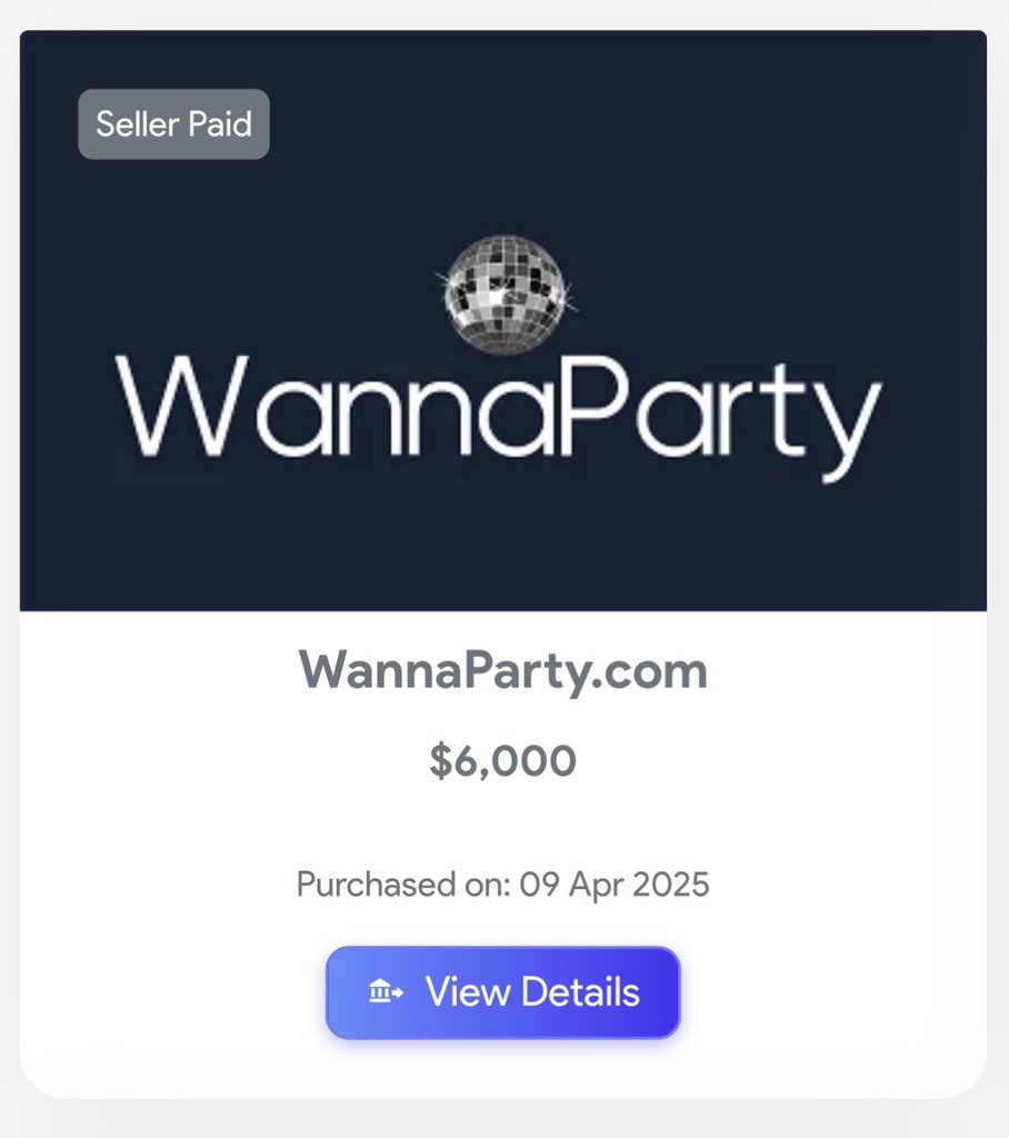 Buyer_Street's tweet photo. Just sold https://t.co/ffL82KINZ6 for $6,000 on @atomHQ 

#DomainNames #Brandable #SquadHelp #DomainSale #WannaParty https://t.co/Rw8kBoa9IK