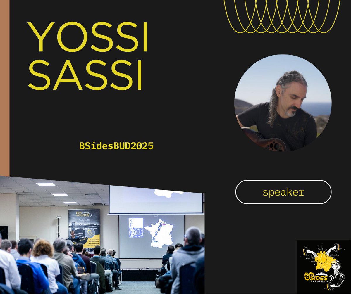 BSidesBUD 🇭🇺 (@bsidesbud) on Twitter photo Meet the speakers of #BSidesBUD2025.
🎸Hacker. Guitarist. Pilot.
<a href="/Yossi_Sassi/">Yossi Sassi</a> at #BSidesBUD 2025!
His talk: “Fantastic Persistence: Creative backdoors & where you will NOT find them". He hacks as well as he riffs. 🔥#BSidesBUD2025 #CyberSecurity #InfoSec #YossiSassi Meet the speakers of #BSidesBUD2025.
🎸Hacker. Guitarist. Pilot.
<a href="/Yossi_Sassi/">Yossi Sassi</a> at #BSidesBUD 2025!
His talk: “Fantastic Persistence: Creative backdoors & where you will NOT find them". He hacks as well as he riffs. 🔥#BSidesBUD2025 #CyberSecurity #InfoSec #YossiSassi