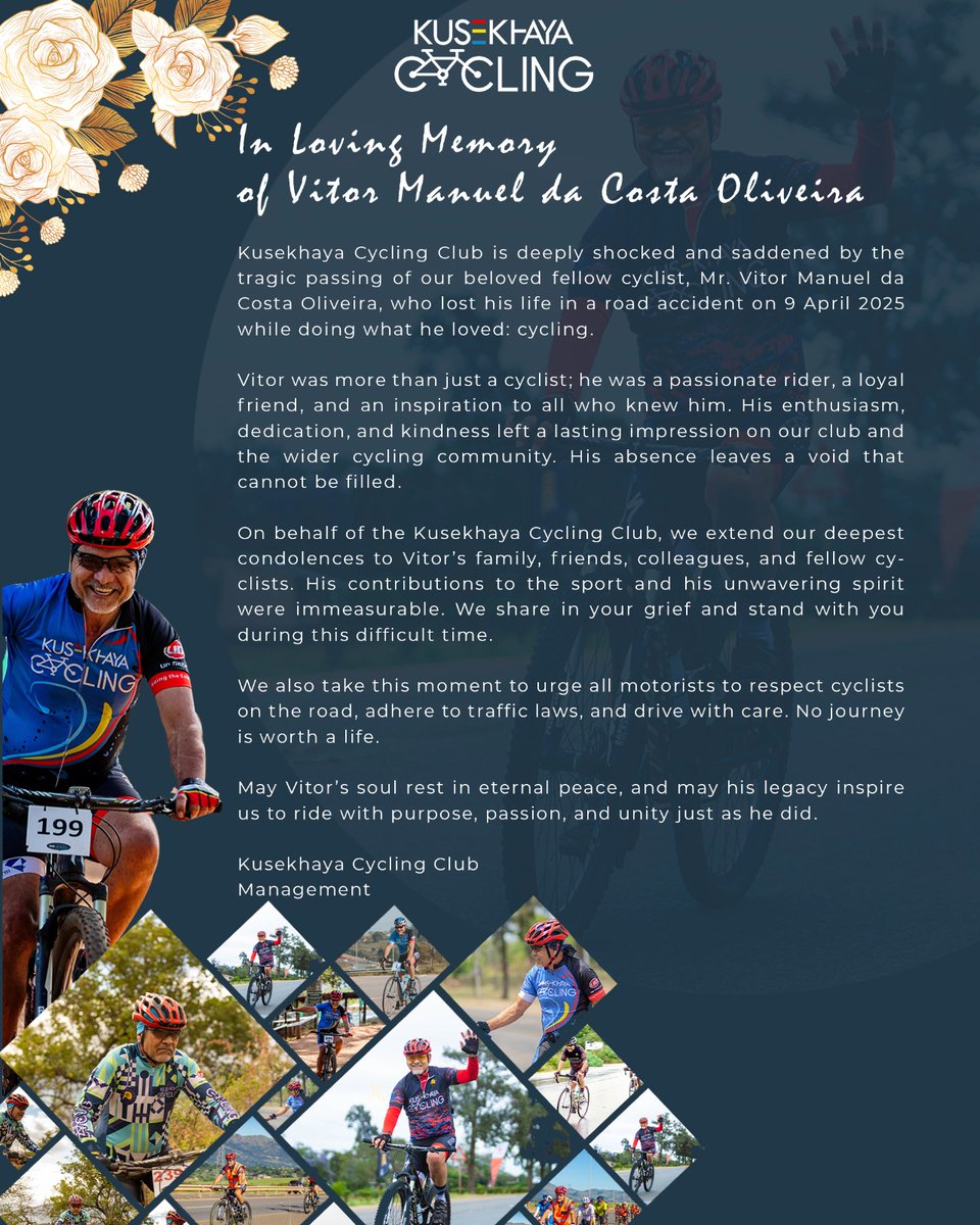 Words can not express our grief. The sport has lost a great asset, the community, a great friend. 

May Vitor rest in eternal peace, and may his legacy inspire us to ride with purpose, passion, and unity, just as he did. 

#RideYourPassion