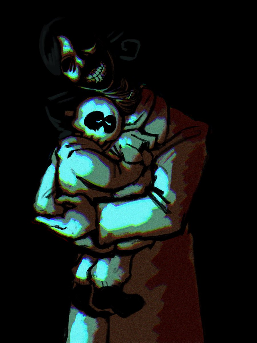 WosiePosieCozy's tweet photo. // body horror 

Father &amp; son

#spookymonthskid #spookymonthskiddad #spookymonthfanart https://t.co/lWbdTm29HY