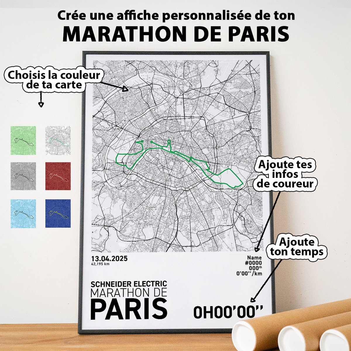 Immortalise ta course du #SchneiderElectric #ParisMarathon 2025 😍

Crée l'affiche personnalisée de ta course du Marathon de Paris avec Sport à l'affiche et affiche ton exploit avec fierté. Le cadeau déco parfait pour un finisher du marathon 👉 sportalaffiche.com/products/affic…