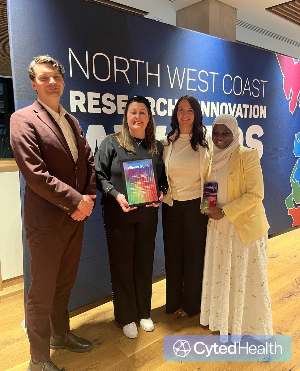 Cyted Health (@cytedhealth) on Twitter photo Excited to win the Industry Collaboration – Primary Care award at the #NWCawards with <a href="/LSC_CA_ALLIANCE/">Lancashire and South Cumbria Cancer Alliance</a> for our work on CYTOPRIME2!
Together, we've helped GPs identify new Barrett’s cases and cancers in the region - proving what proactive, community-based care can achieve. Excited to win the Industry Collaboration – Primary Care award at the #NWCawards with <a href="/LSC_CA_ALLIANCE/">Lancashire and South Cumbria Cancer Alliance</a> for our work on CYTOPRIME2!
Together, we've helped GPs identify new Barrett’s cases and cancers in the region - proving what proactive, community-based care can achieve.