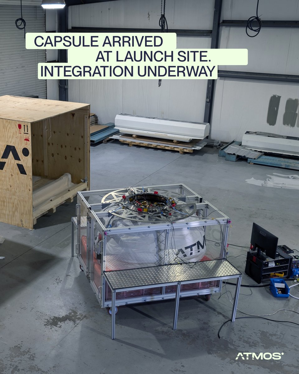 AtmosSpaceCargo's tweet photo. CAPSULE ARRIVED!
PHOENIX 1 and our AIT team have safely reached the launch site to perform the integration of our prototype together with our launch integrator @Exolaunch to get ready for the exciting next phase. 

To avoid speculation: our team traveled on a commercial flight – not a container ;) 

While we are currently performing numerous pre-flight checks and rehearsals in various team constellations to prepare for gathering critical flight data, we are engaged in a new segment for this mission. 

A detailed update will be communicated shortly. 

GO PHOENIX! 
GO AIT Team! 
GO Mission Control! 

#PHOENIX1 #SpaceInnovation #ATMOS #SpaceX #Exolaunch